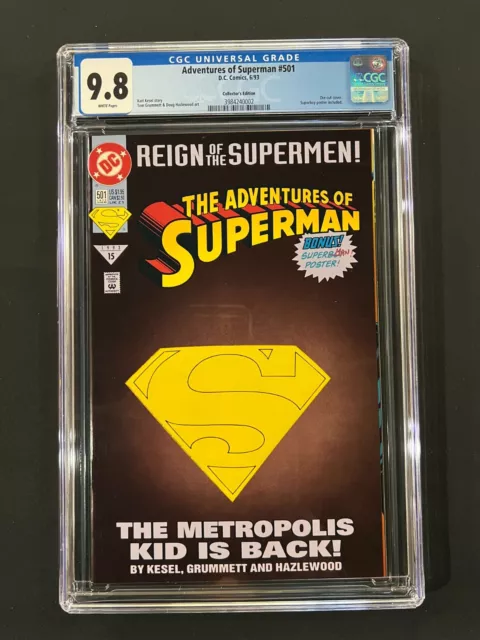 Adventures of Superman #501 CGC 9.8 (1993) - Collector's Edition - Die-cut cover