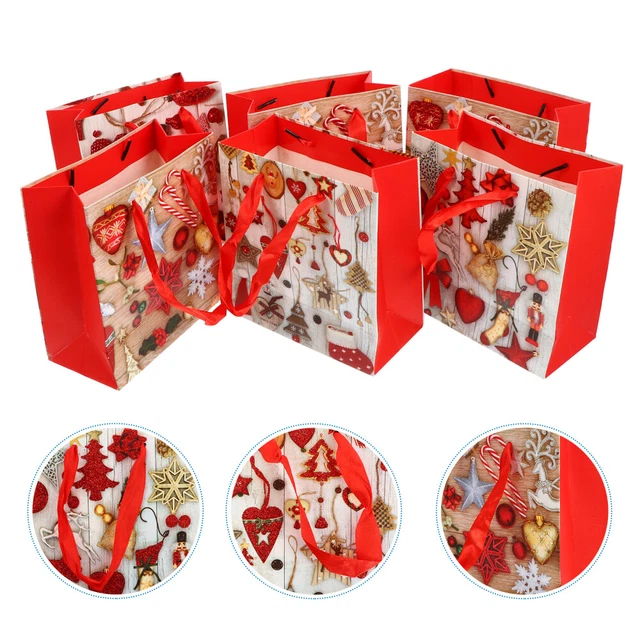 6 un. bolsos de regalo de fiesta de invierno Navidad dulces bolsa