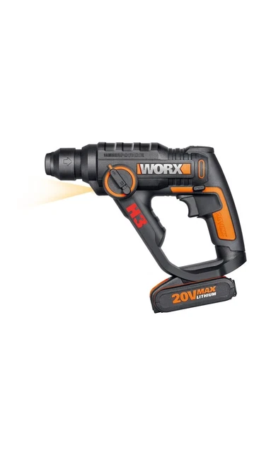 WORX WX390 Akku Bohrhammer SDS-plus pneumatisch Bohrer 1,2 Joule 20V