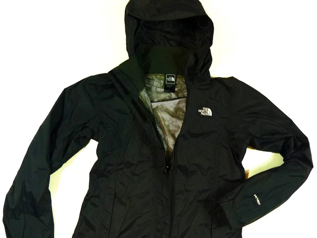 Giacca Con Cappuccio Impermeabile Da Donna Black The North Face Hyvent Taglia: Media