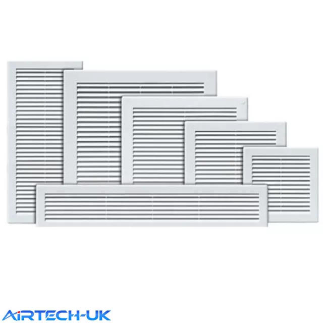 Air Vent Grille White Wall Ducting Ventilation Cover Grid ABS plastic