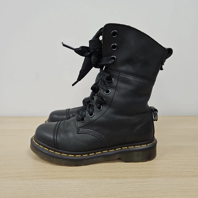 DR MARTENS AIMILIE Red Burgundy Leather 9 Holes Floral Boots Size Uk 3 Eu 36 109.99 PicClick UK