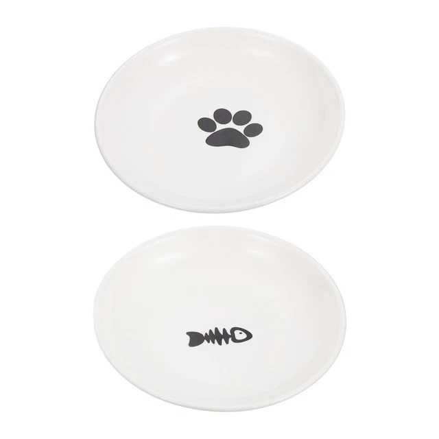 2 piezas Fuente de agua para perros Tazón de cerámica para mascotas Alimentador para cachorros nórdico