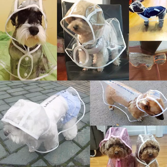 Transparent Pet Rain Coat for Dogs Pet Jacket Cute Casual Waterproof Dog Clothes