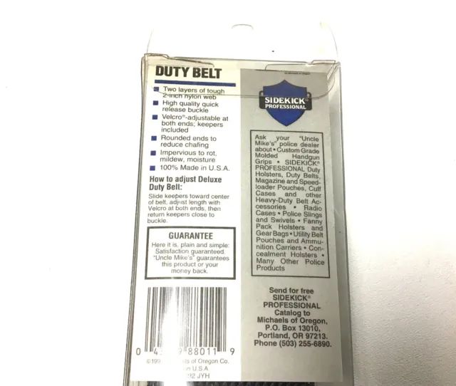 Uncle Mikes Deluxe Duty Belt ( 32” - 36” ) Medium ( NOS ) 3