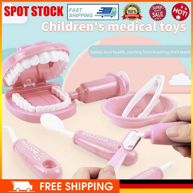 Tikhell 9-teiliges Zahnputzspiel f? Kinder, p?agogisches Dental-Szenenspielzeug,
