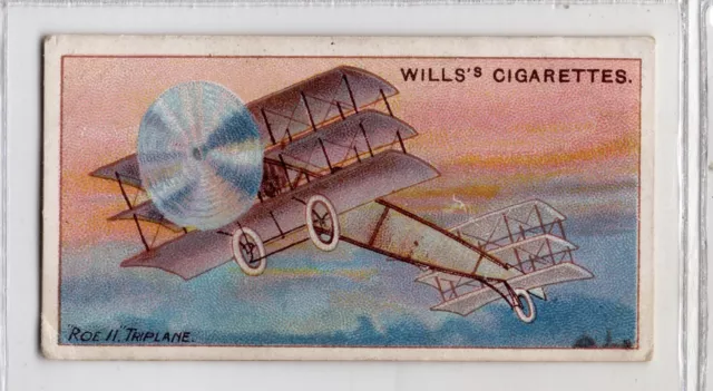 Wills Australia Aviation Card #61 Alliott Roe II Triplane England 1910