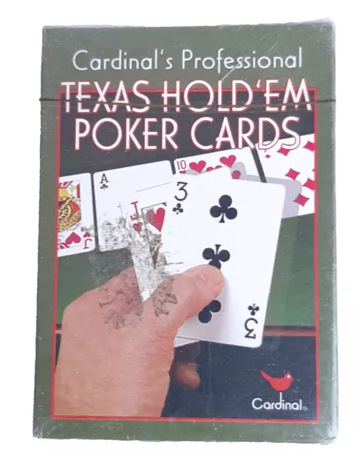 Cardinals Professional Texas Hold Em Poker Cards Playing Card Deck New Sealed