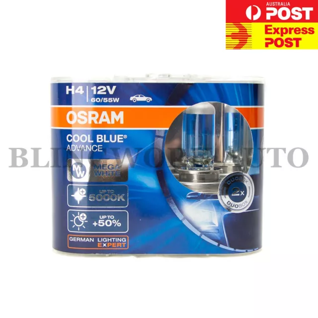 OSRAM H7 COOL BLUE ADVANCE +50% 5000k Mega White Halogen Headlight Bulb 12V  55W $39.18 - PicClick