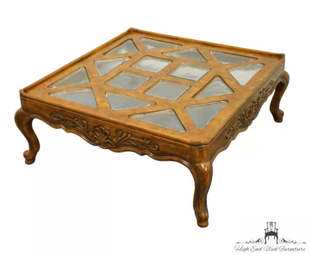 DREXEL HERITAGE Country French Provincial 42" Square Accent Coffee Table w. G...