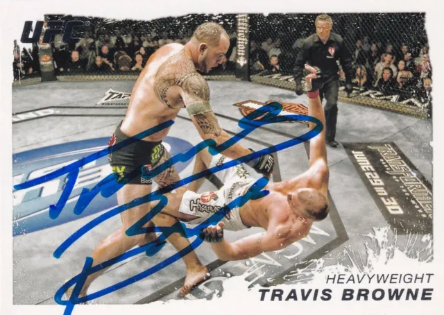 Travis Browne Signed 2011 Topps UFC Moment of Truth Card #11 Autograph 168 130