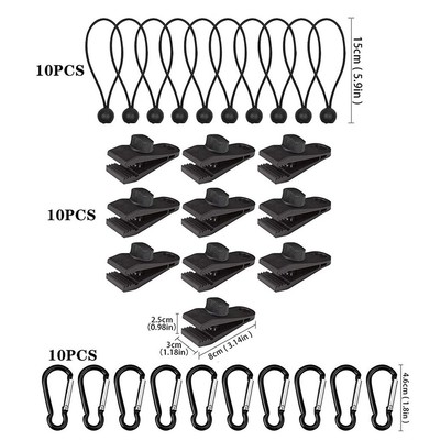 20Pcs Riutilizzabile Tenda Telone Telone Clip Morsetti fibbia Campeggio Strumento Heavy Duty 