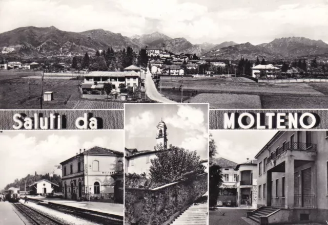 Cartolina Saluti da Molteno (Lecco).