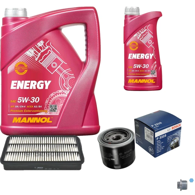 Bosch Filtro 5L Mannol 5W-30 Energía Para Hyundai I10 1.0