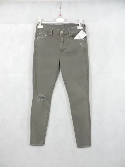 Jeans skinny madre grigio francese a vita alta taglia 28" CR026 DD 19