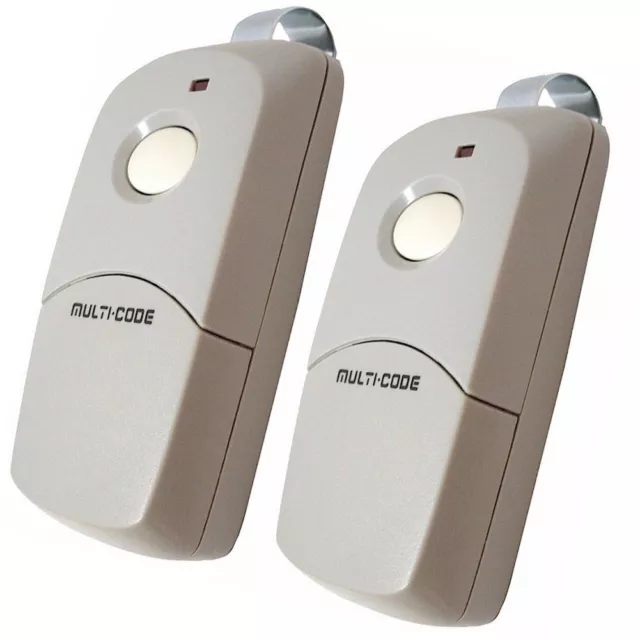 TWO MultiCode 3089 300mhz 10 Code Sw Gate Garage Remote Control Linear MCS308911