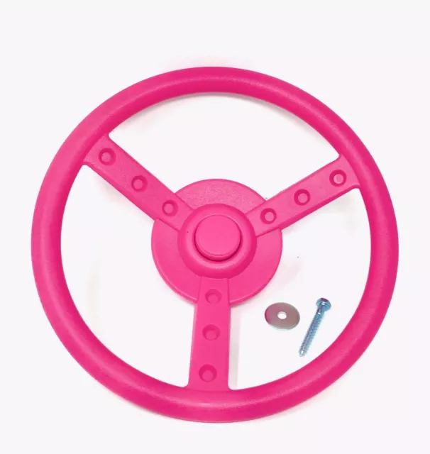 ChildWood Play Kids Pink Play steering Wheel Ideal For Climbing Frames Treehouse