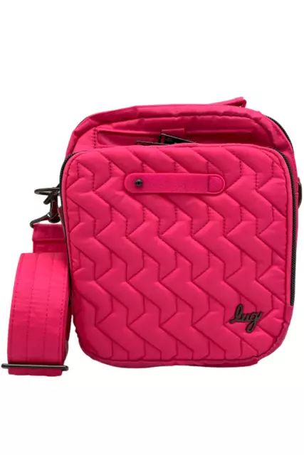 Lug RFID Crossbody with Charm Bar Skeeter Magenta