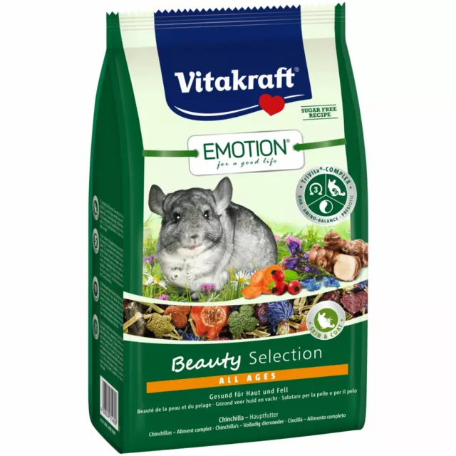Vitakraft Emotion Beauty Todas las Edades Chinchilla 600 g alimento de chinchilla alimento roedor