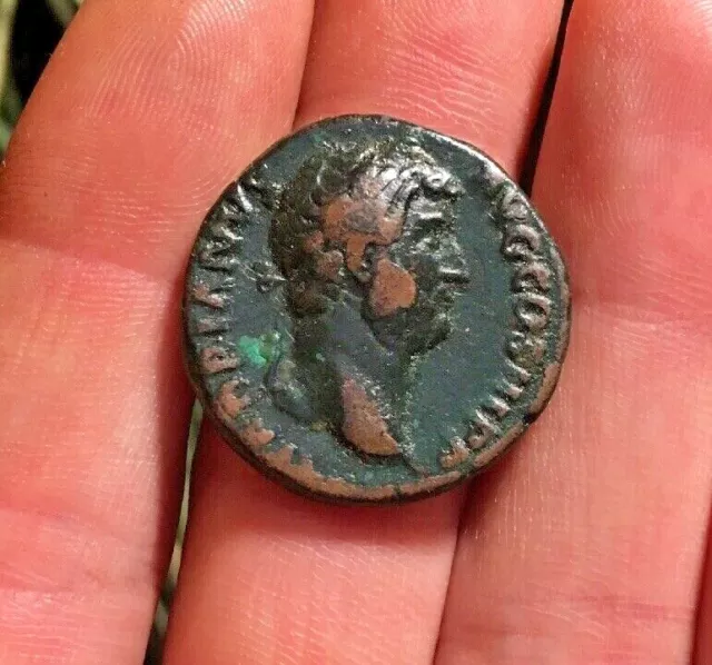 RARE Ancient Roman Coin AE As HADRIAN 134-138AD Large SC Wreath RIC831 9.75g