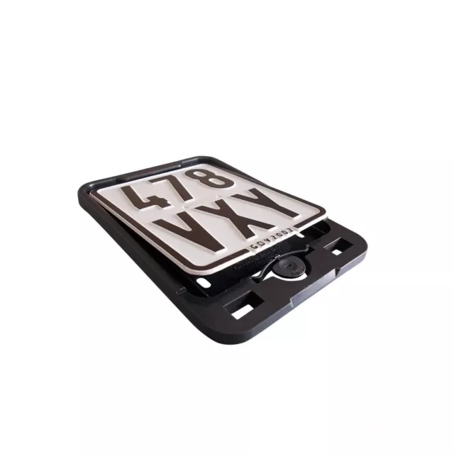 Nummernschild Halter Kennzeichen schwarz 135x110 für Vespa Primavera 50 2T 14-16