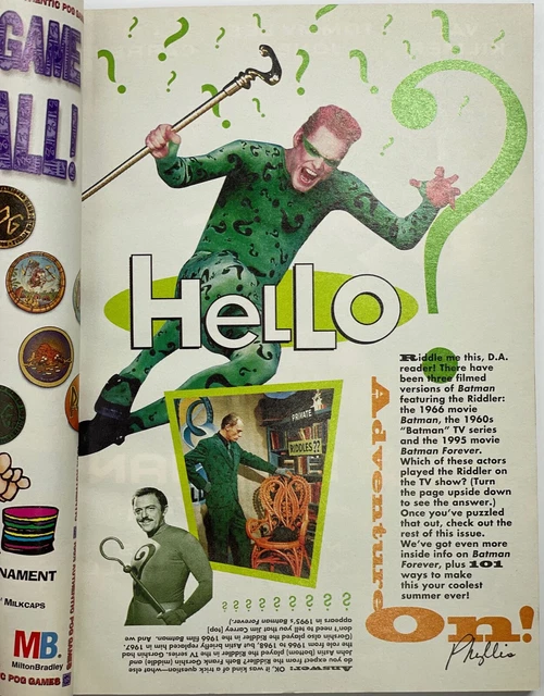 RARE 90S DISNEY Adventures Jim Carrey The Riddler, Original July 1995 ...