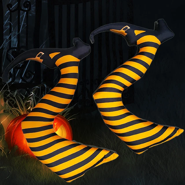 1 Pair Witch Legs Vibrant Color Ornamental Halloween Witch Legs Fantastic