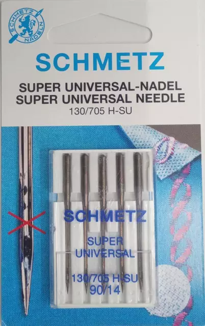 SCHMETZ Super Universal Nadeln 130/705 H-SU St. 90 (Antihaftbeschichtung)