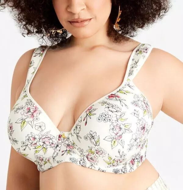 Womens Butterfly Bra By Ashley Stewart Shell Coral Full Coverage