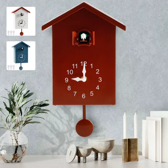 Cuckoo Clock Plastic Cuckoo Wall Clock Hanging Bird Clock Battery Operated SD