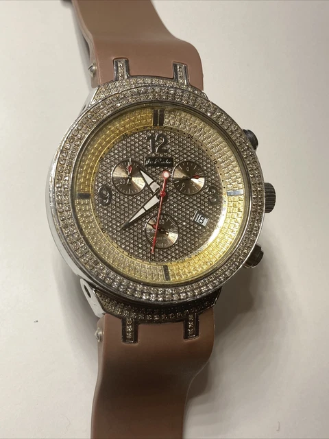 JOE RODEO MASTER Calendar w/ Over 4cts Diamonds Swiss Men’s Watch