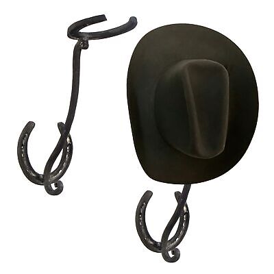 Horseshoe Wall Hook Hat Rack Cast Iron Metal