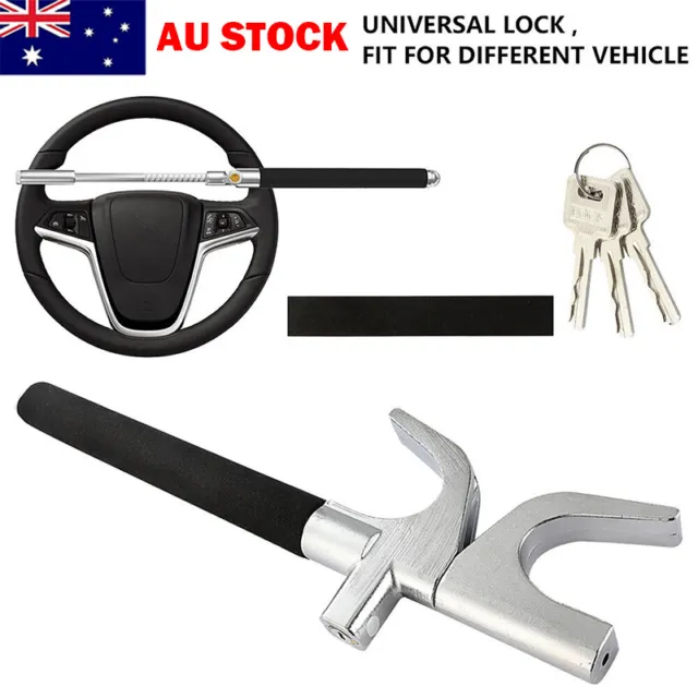 Universal Car Steering Wheel Lock Anti Theft Security The Club Clamp Heavy Duty