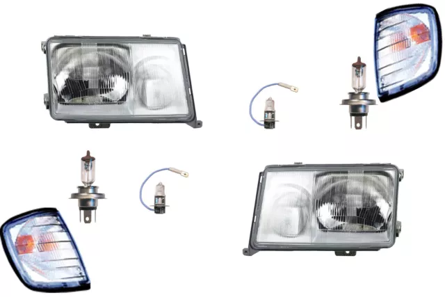 Scheinwerfer Set HSW passend für Mercedes W124 89-93 H4 H3 links rechts Blinker