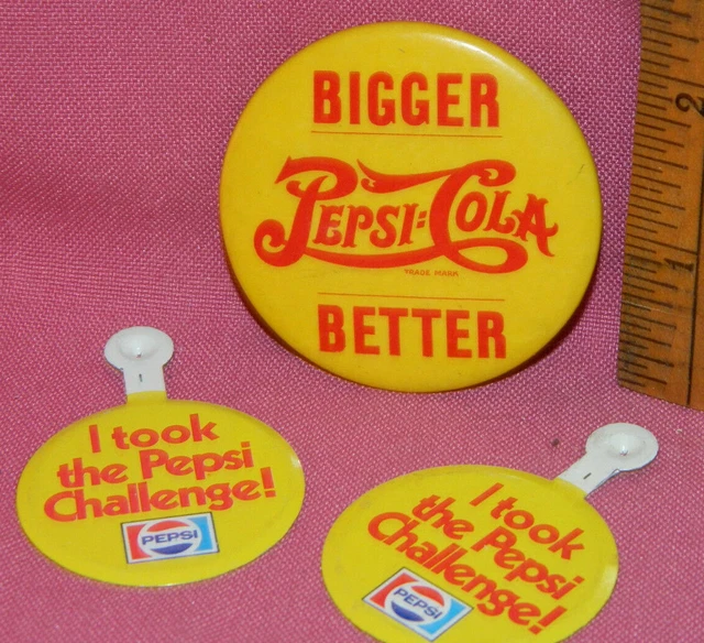 Antique Pin Back Button & 2 Contemporary Pocket Clip Buttons - Must See