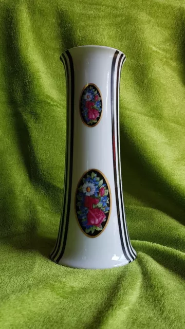 Vase Porzellan weiss m. Blumenmotiv / wahrsch. Tirschenreuth u. Sonntag u. Söhne