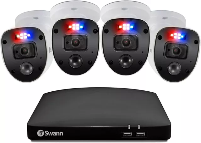 Swann 8 4680 8 Canal 1TB DVR HD 4 X 1080SL Calor Sense CCTV Cámara Ejecutor Kit