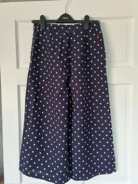 Joules Womens Alexi Print Fluid Culotte - Printed - Navy Spot - 10 2