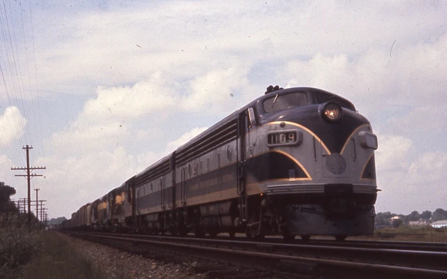 Duplicate Train Slide R.F. & P   F-7   #1109  09/1959 Raleigh N. Carolina