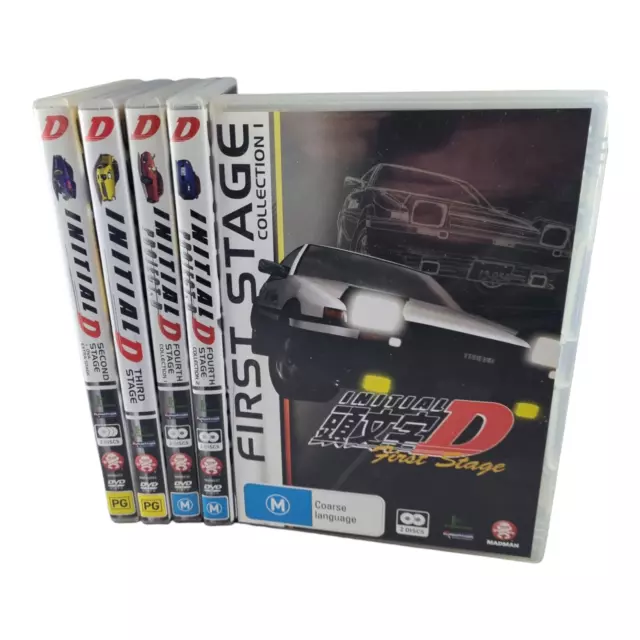 Initial D Anime Stage 1 - 6 + Battle & Extra Stages & 3 Movies DVD English  Subs