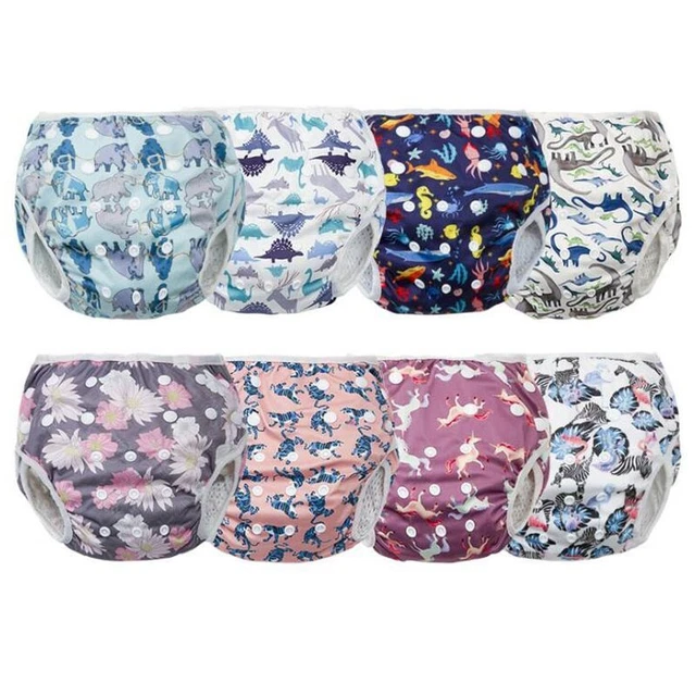 Diaper Cover Baby Swimming Waterproof Cloth Nappy Adjustable Pant Infant Toddler 3