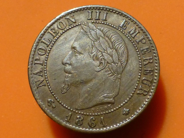 1 Centime - Napoleon Iii - 1861 A - Recherchee & Belle Qualite Ttb+ !