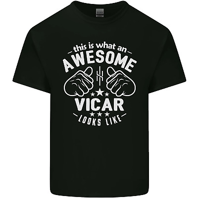This Is What an Awesome Vicar Looks Like Mens Cotton T-Shirt Tee Top