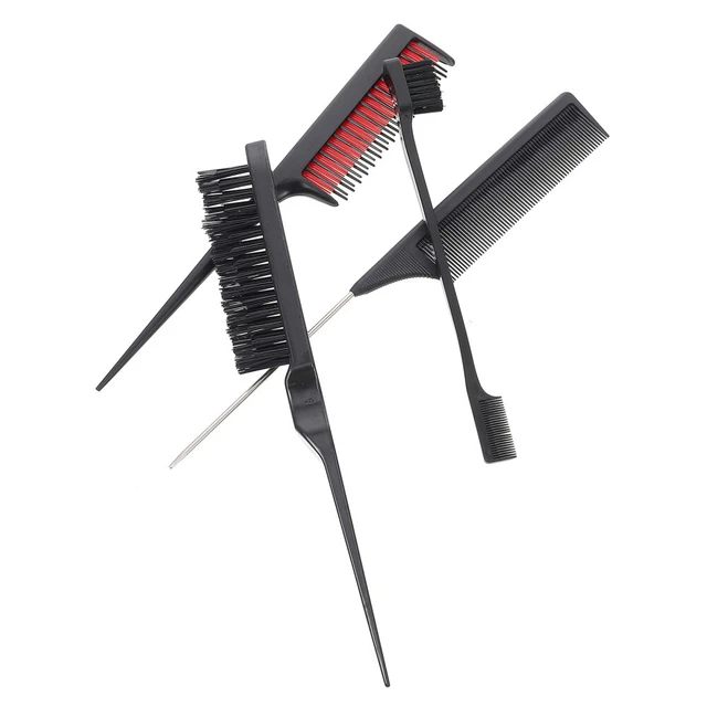 2 Haarreifen Mit Zahnkamm - Schwarz & Orange Für Damen