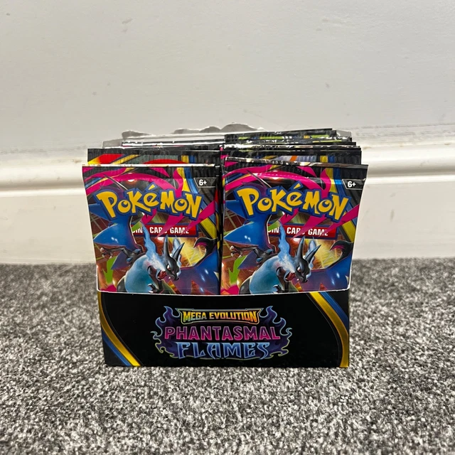 Pokémon TCG Mega Evolution Phantasmal Flames Booster Box – 36 Packs, Factory Sealed – Evolutions Set
