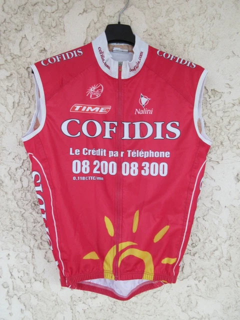 Maillot Cycliste Nalini Cofidis UCI Pro Tour 2005 - Taille 9 - Sans Manches