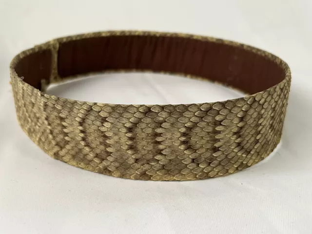 Vintage  Rattlesnake Western Cowboy Hatband Handmade Hat Band