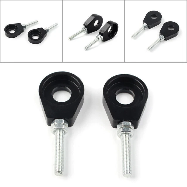 For Pit Quad Dirt Bike ATV CRF50 2x Black 12mm Chain Adjuster Block Tensioner