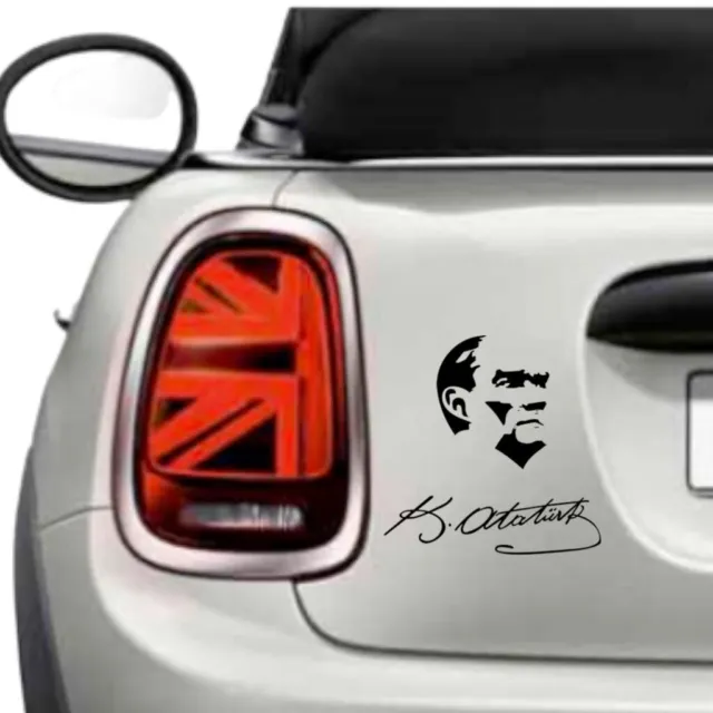ATATÜRK STICKER MUSTAFA Kemal Turkey IMZA sticker car gift idea £5.12 -  PicClick UK