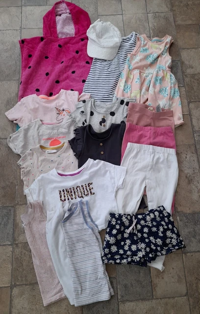 NEXT.M&S.Girls LARGE Summer Clothes Bundle Age 3-4 Yrs.Tops.Dress.Shorts.18💕